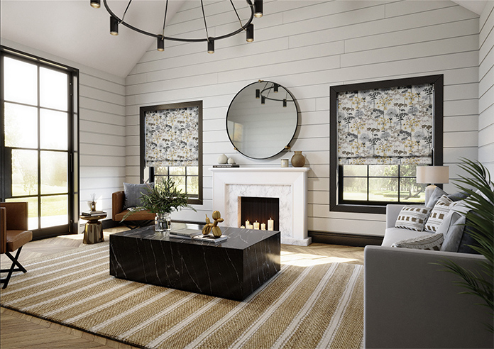 Hedgerow, Charcoal - Roman Blind - Image 7